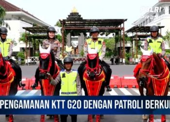 Pengamanan KTT G20, Polri Terjunkan Patroli Berkuda