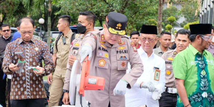 Jelang Ramadhan, Polda Riau Musnahkan Narkoba, Miras hingga Knalpot Brong