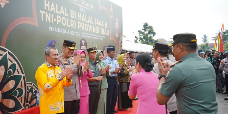 Silaturahmi dan Halalbihalal TNI-Polri, Kapolda Riau Sebut Kesuksesan Polri Keberhasilan TNI