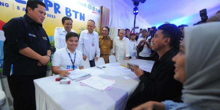 Erick Thohir: Gelaran Akad KPR Massal 10 Ribu Unit oleh BTN Solusi Hunian Rakyat