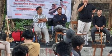 Aktivis Sorowajan Diskusi Bedah Buku Hitam Prabowo