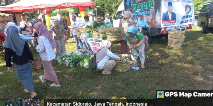 Dukung Sudaryono Jadi Gubernur, Papera Salatiga Gratiskan 1 Ton Sayur Segar