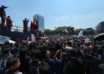 Temui Massa Aksi Tolak Revisi UU Pilkada, Anggota DPR Gerindra dan PPP Dicaci hingga Dilempari Botol