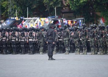 Polri Gladi Bersih Apel Gelar Pasukan Pengamanan Pelantikan Presiden