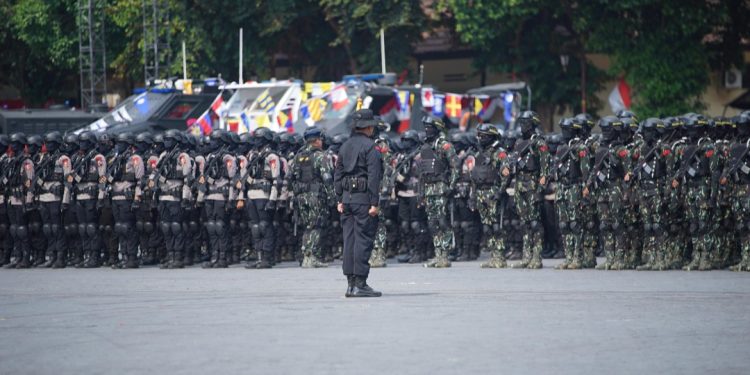 Polri Gladi Bersih Apel Gelar Pasukan Pengamanan Pelantikan Presiden
