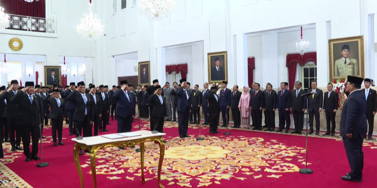 53 Menteri dan Kepala Badan Kabinet Prabowo Dilantik, Muka-muka Lama Masih Menghiasi