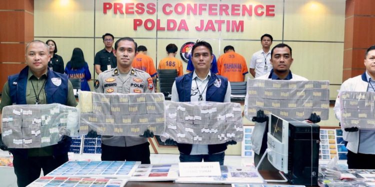Dit Ressiber Polda Jatim Bongkar Sindikat Judol Internasional 