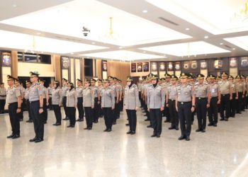 Polri Gelar Upacara Kenaikan Pangkat 3 Pati dan 87 Pamen