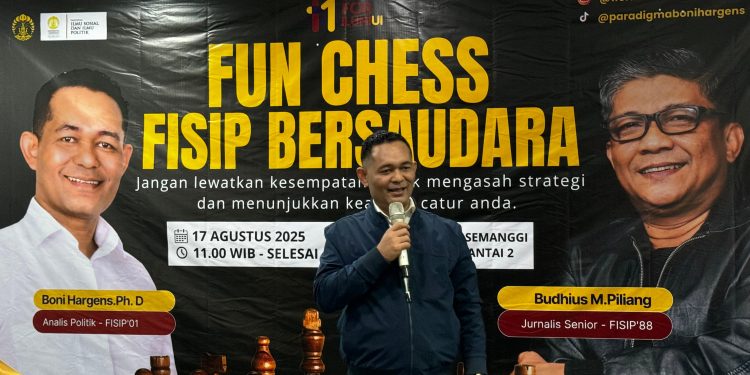 Gelar FUN Chess FISIP UI Bersaudara, Boni Hargens Siap Perkuat ILUNI Jadi Advokasi Kebijakan