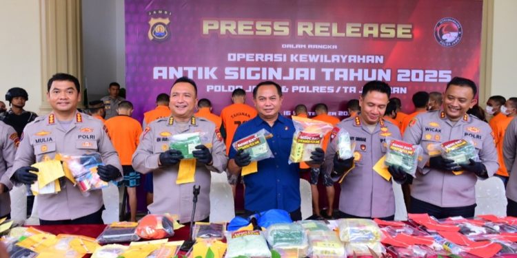 Polda Jambi Amankan 247 Tersangka dalam Operasi Antik Siginjai selama 20 Hari