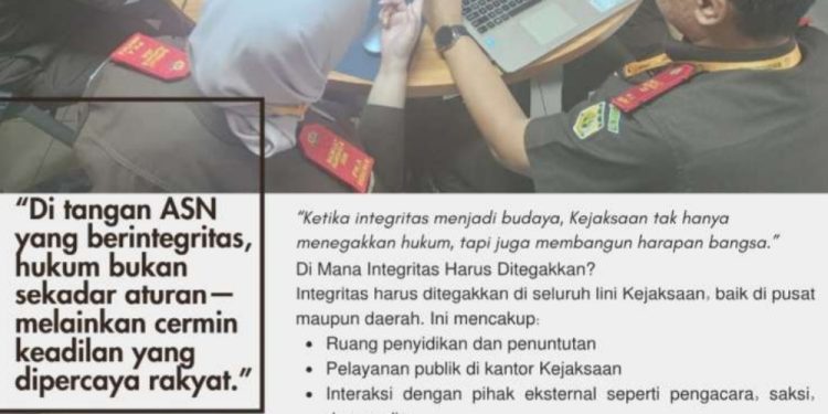 Integritas ASN Kejaksaan Jadi Pilar Utama Bangun Kepercayaan Publik
