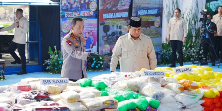 Apresiasi Upaya Pencegahan Peredaran, Presiden Pimpin Pemusnahan 214,84 Ton Narkoba