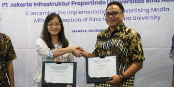 Kembangkan Media Periklanan Digital, JIP Luncurkan LED Videotron di Kampus BINUS