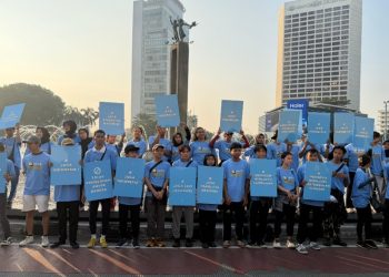 Puluhan Pemuda Gelar Gerakan Moral #JagaIndonesia di CFD Bundaran HI