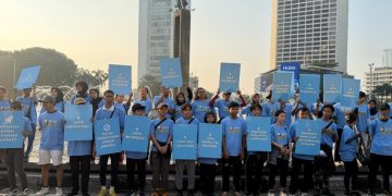 Puluhan Pemuda Gelar Gerakan Moral #JagaIndonesia di CFD Bundaran HI